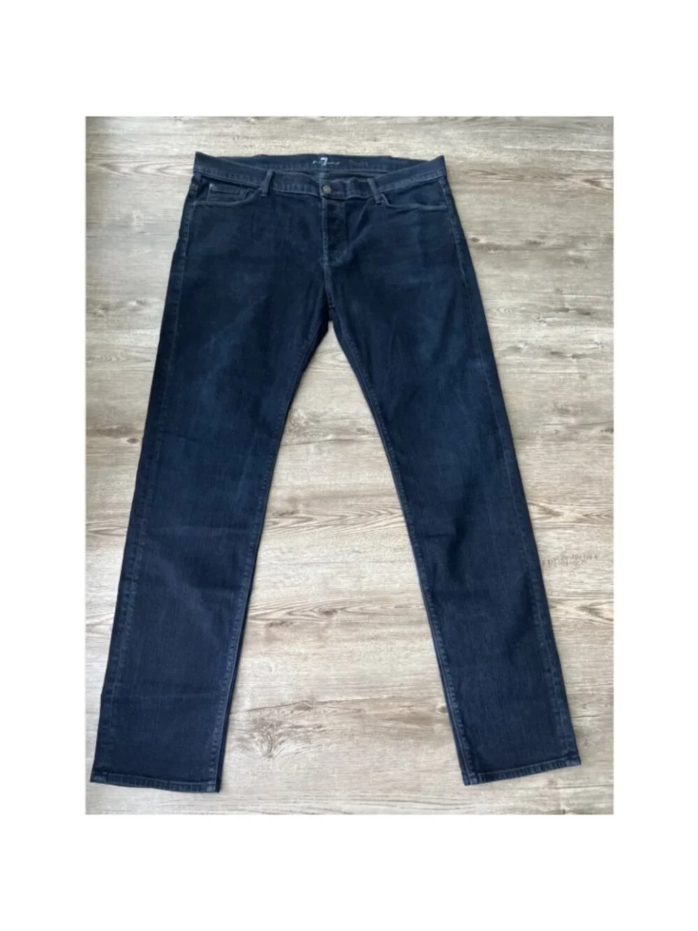 7 For All Mankind Rigby Jeans Mens 40x34 Dark Wash Button Fly Straight Premium
